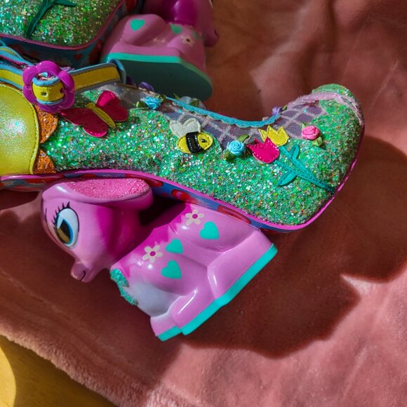 NWOB Fantastic Fawn Glittery Character Heels Irregular Choice size 41 / 10 - Picture 6 of 11